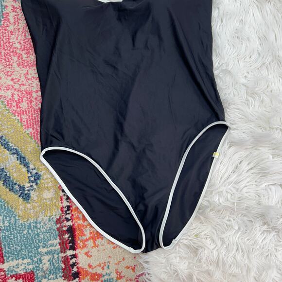 Summersalt Black White Contrast Padded Backflip One Piece Swimsuit Plus Size 20 - Picture 4 of 5